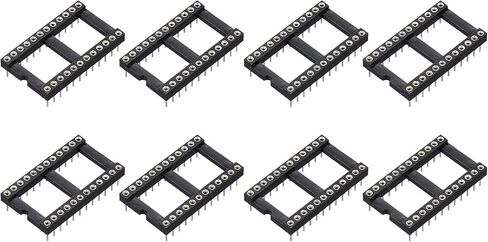 MECCANIXITY 8Pcs DIP IC Chip Socket Adapter 40 Round Pin IC Assortment Kit 2.54mm/0.1" Pitch for Breadboard Project, PCB Board Design in Saudi Arabia