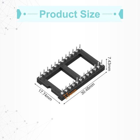 MECCANIXITY 8Pcs DIP IC Chip Socket Adapter 40 Round Pin IC Assortment Kit 2.54mm/0.1" Pitch for Breadboard Project, PCB Board Design in Saudi Arabia