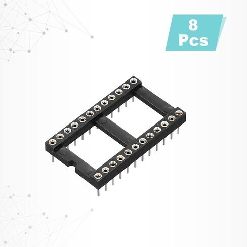 MECCANIXITY 8Pcs DIP IC Chip Socket Adapter 40 Round Pin IC Assortment Kit 2.54mm/0.1" Pitch for Breadboard Project, PCB Board Design in Saudi Arabia