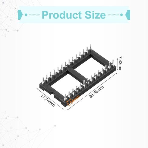 meccanixity 8pcs dip ic ic chip socket adapter 40 round pin ic ic ic it kit 2.54mm/0.1 "pitch for breadboard project ، pcb design in Kuwait