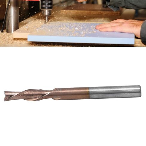 قاطع الطحن الصلب الصلب الصلب CNC قاطع مزدوج D لقطع الخشب البرونز (4*4*12*45L) in Kuwait