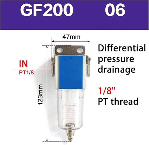 Pneumatic Filter Oil-Water Separator GF200-08/GF300-10/GF400-15(GF300-15-A) in Saudi Arabia