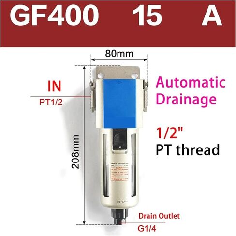 Pneumatic Filter Oil-Water Separator GF200-08/GF300-10/GF400-15(GF300-15-A) in Saudi Arabia