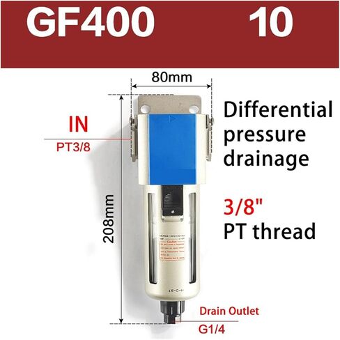 Pneumatic Filter Oil-Water Separator GF200-08/GF300-10/GF400-15(GF300-15-A) in Saudi Arabia