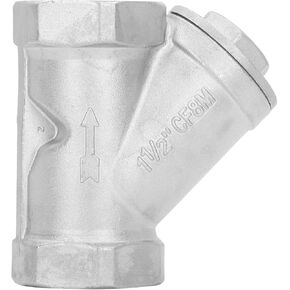 Bordstract 1 1/2 Inch DN40 Thread Y Type Strainer, 304 Stainless Steel Y Strainer Y Shaped Filter Wye Valve Pipe Filter for Water Oil and Gas in Saudi Arabia