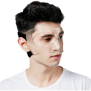 LifeHubz Nose Guard for Sports, Face Shield Masks for Broken Nose with Padding, Adjustable, Breathable, and Clear for Adults and Teenagers, Suitable for Basketball, Soccer, and Other Sports in Saudi Arabia