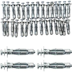 15Pcs M4x32mm Heavy Duty Zinc Plated Steel Molly Bolt Hollow Drive Wall Anchor Screws for Drywall, Plaster, and Tile, Ideal for Home and Professional Use in Saudi Arabia