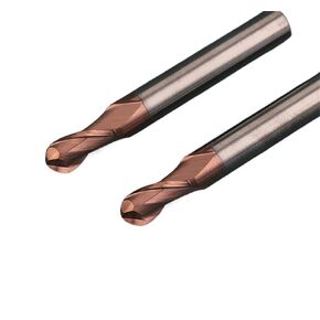 HRC58 2-Flute Tungsten Steel Carbide Ball End Milling Cutter for Steel Aluminum R0.5 R1 R1.5 R2 R3 R4 R5 R6 Ball Nose Endmill(UNCOATED,R1.75XD4X50LX2F) in Kuwait