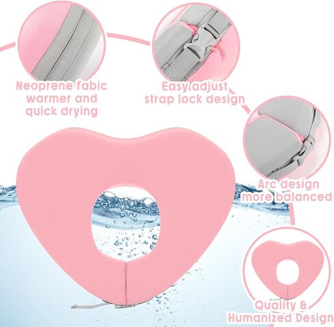 Geelin Float Swim Collar for Head and Neck Support,Filled with Foam Plastic Particles (Not Inflatable),Floatation Devices for Adults,Fits Most Adult Neck Sizes for Learn to Swim or Therapy in Saudi Arabia