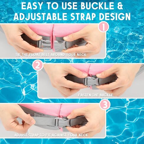 Geelin Float Swim Collar for Head and Neck Support,Filled with Foam Plastic Particles (Not Inflatable),Floatation Devices for Adults,Fits Most Adult Neck Sizes for Learn to Swim or Therapy in Saudi Arabia