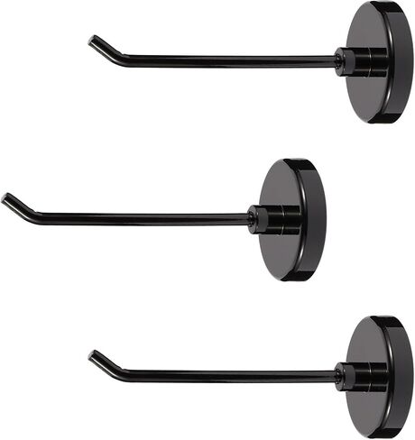 3pcs Magnetic Hooks, 4.3lb 4.0 Inch Long Heavy Duty Magnet Hooks, Strong Magnetic Cruise Hooks Wall Hook Magnetic Hangers for Cabins Garage Grill Kitchen Refrigerator Computer (Black, 4.3lb) in Saudi Arabia