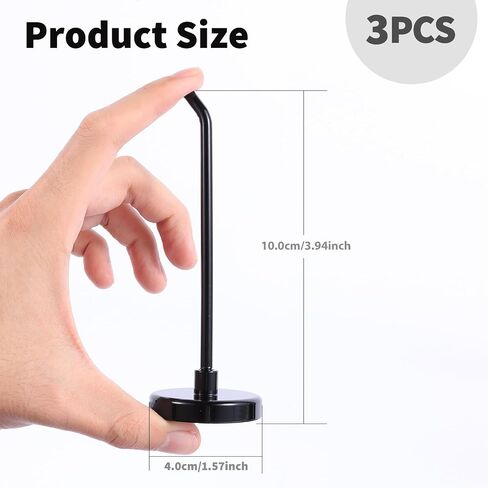 3pcs Magnetic Hooks, 4.3lb 4.0 Inch Long Heavy Duty Magnet Hooks, Strong Magnetic Cruise Hooks Wall Hook Magnetic Hangers for Cabins Garage Grill Kitchen Refrigerator Computer (Black, 4.3lb) in Saudi Arabia