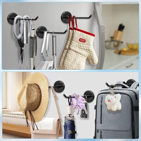 3pcs Magnetic Hooks, 4.3lb 4.0 Inch Long Heavy Duty Magnet Hooks, Strong Magnetic Cruise Hooks Wall Hook Magnetic Hangers for Cabins Garage Grill Kitchen Refrigerator Computer (Black, 4.3lb) in Saudi Arabia