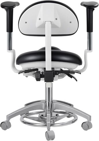 XUX Dental Dynamic Seat Microscope Saddle Chair PU Leather Foot Pedal Height Adjustable Double Armrest in Saudi Arabia