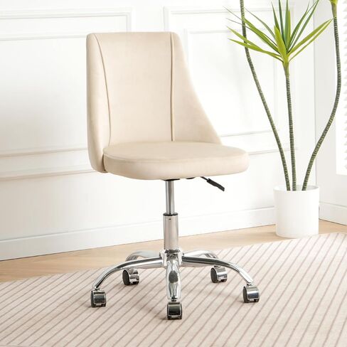 Enhance Comfort with Modern Velvet, Adjustable Height, Soft Upholstery, Sturdy Five-Claw Base, Space-Saving Design in Saudi Arabia