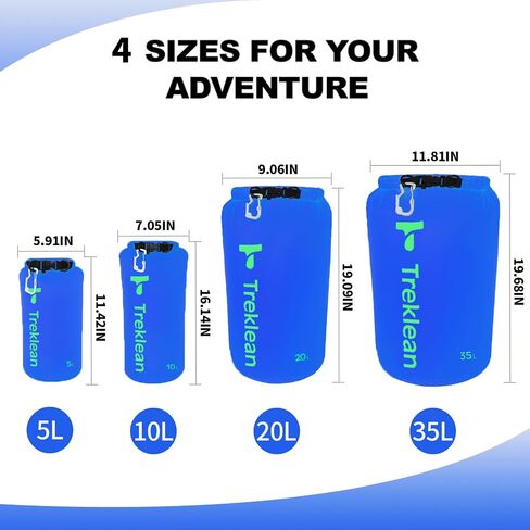 Lightweight Dry Bags Waterproof for Kayaking,5L/10L/20L/35L Roll Top Dry Sack Waterproof Bags for Travel Boating Camping Beach (Blue, 5L) in Saudi Arabia