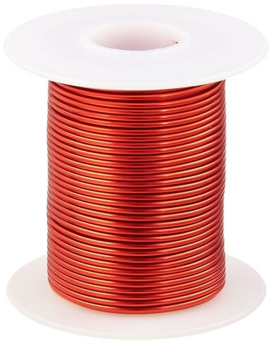 Remington Industries 16SNSP.5 Magnet Wire, Enameled Copper Wire, 16 AWG, 8 oz, 63' Length, 0.0520" Diameter, Red in Saudi Arabia