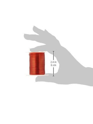 Remington Industries 16SNSP.5 Magnet Wire, Enameled Copper Wire, 16 AWG, 8 oz, 63' Length, 0.0520" Diameter, Red in Saudi Arabia