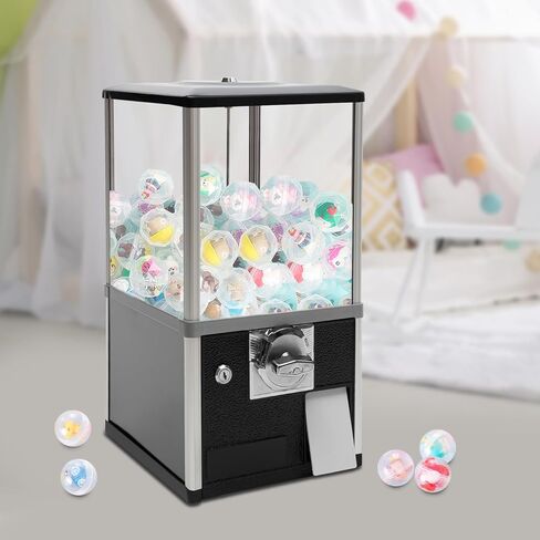 25-Cent Capsule Vending Machine, Commercial Large Capacity Gumball Machine Capsule Toys Vending Dispenser Vending Machine Classic Bubble Candy Dispenser for Game Stores, Retail Stores (White) in Saudi Arabia