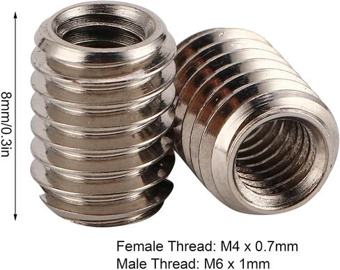 Flexman 10pcs إدراج خيوط مجموعة تشكيلة ، خيط أنثى M4 x 0.7mm ذكور الخيط M6 × 1 مم من الفولاذ المقاوم للصدأ in Saudi Arabia