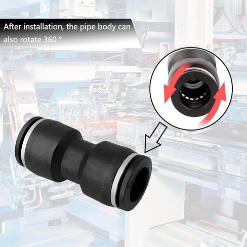 تجهيزات Air Connect Connect Quick Air Pushs لتوصيل مجموعة التركيبات السريعة الموصلات الهوائية الأسود 2 الطريق 1/4 5/16 3/8 1/2 in Kuwait