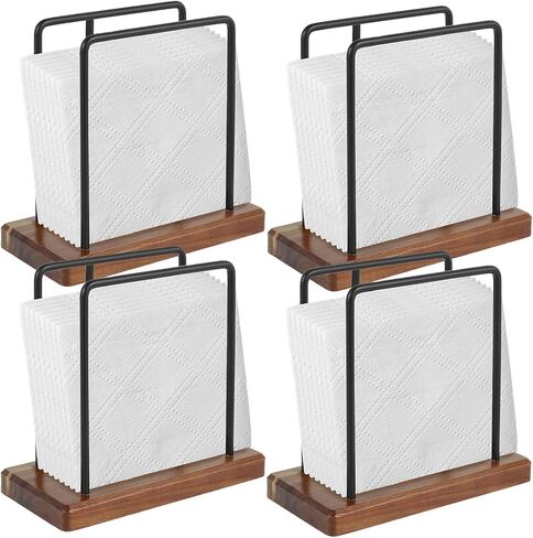 4 مساءً ، حامل منديل ، حامل منشفة ورقية مع الحديد الخشبي ، موزع منديل لمطبخ فواتير البريد الورقية مناسبة لغرفة الطعام ، مطعم ، الصفحة الرئيسية (4) in Kuwait