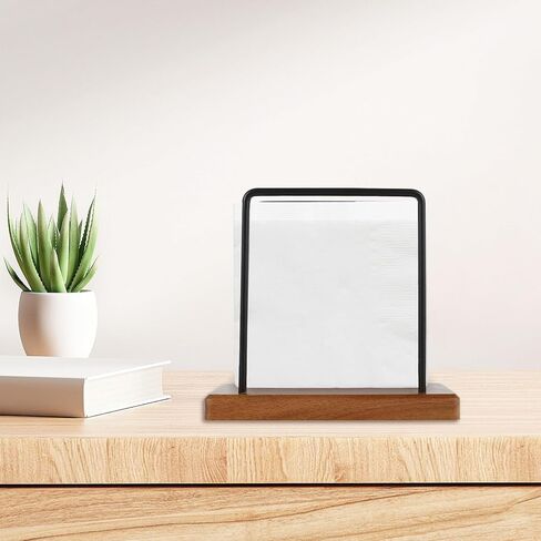 4 مساءً ، حامل منديل ، حامل منشفة ورقية مع الحديد الخشبي ، موزع منديل لمطبخ فواتير البريد الورقية مناسبة لغرفة الطعام ، مطعم ، الصفحة الرئيسية (4) in Kuwait