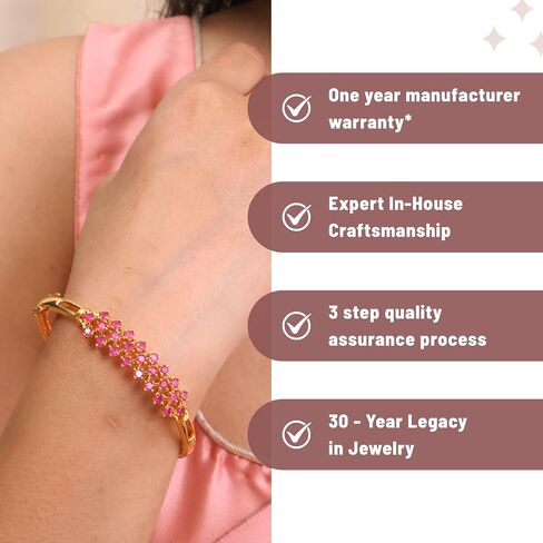 Tarinika Elanor Nakshatra CZ Bracelet - الأساور الهندية للمرأة المثالية للمناسبات غير الرسمية | المجوهرات الهندية التقليدية للنساء | ضمان سنة واحدة* in Kuwait