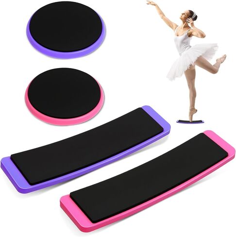 Simarro 4 Pack Figure Swating Spinner ، Transption Transply Born Figure Spinner Ice Spinner تحسين توازن pirouette الخاص بك ويتحول إلى راقصات الباليه الجليد المتزلجين لاعبي الجمباز المشجعين in Saudi Arabia