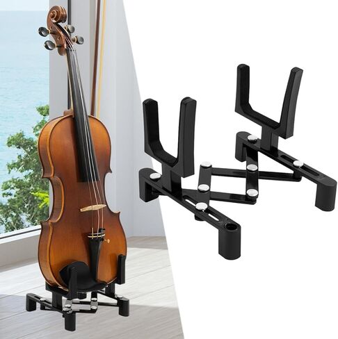Violin Display Rack Floor Standing Musical Instrument Support Folding Violin Holder for School Studio Concert Home Practicing in Kuwait