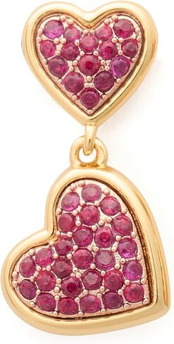 Kate Spade New York Heart Pave Drop أقراط ، واضحة/لهجة in Kuwait