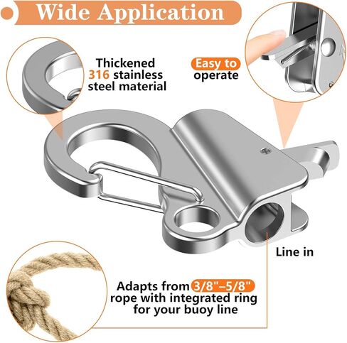خطاف مرساة القوارب+حلقة الخطاف البحري ، خطاف مرساة من الفولاذ المقاوم للصدأ ، خطاف ربط قارب ، مرساة غير مرساة ، حبل مرساة القوارب ، حبل 3/8 "-5/8" in Kuwait