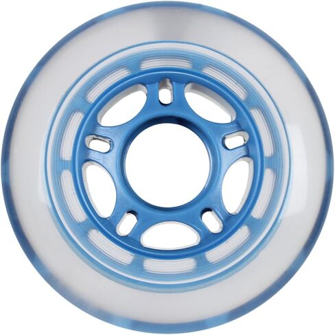 Player's Choice Roller Hockey Wheels Indoor 78A Soft Inline Skate Clear/Blue 8 Pack in Saudi Arabia