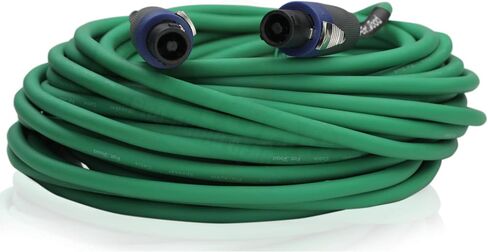 Fat Toad 50ft Calpionon Cables (Twist-lockpro Series) 2-Pack-Green 12 AWG Wire Audio Spealer مع موصلات للسلطة الفلسطينية والاستوديوهات والمرحلة in Kuwait