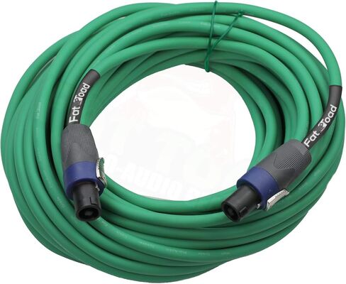 Fat Toad 50ft Calpionon Cables (Twist-lockpro Series) 2-Pack-Green 12 AWG Wire Audio Spealer مع موصلات للسلطة الفلسطينية والاستوديوهات والمرحلة in Kuwait