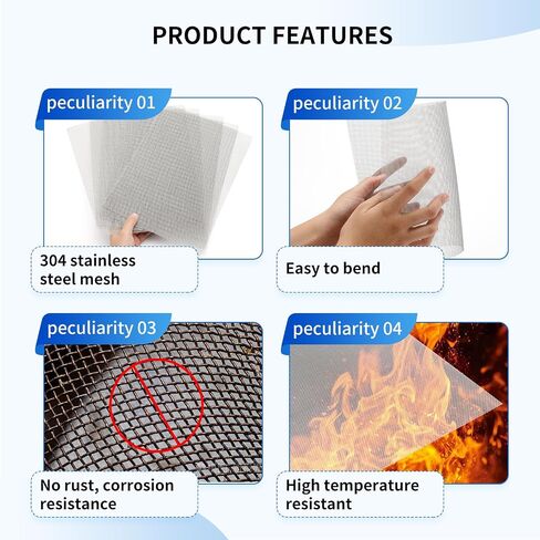 2Pack Mesh Screen Crimped 304,5 Mesh 11 X 14 inch,Durable and Rust Resistant Metal Wire Mesh,Suitable for DIY Projects Such As Filters,Window Screens,Ventilation Openings,Cages,Etc in Saudi Arabia