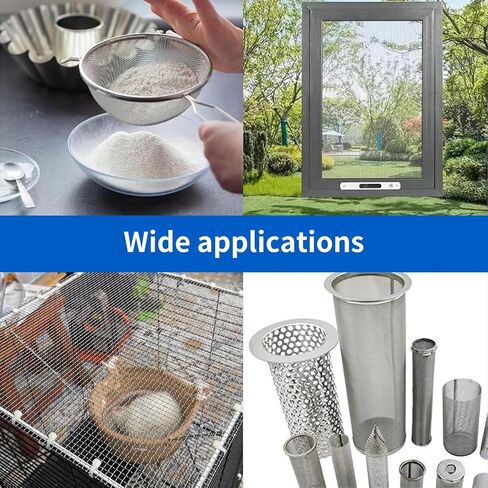 2Pack Mesh Screen Crimped 304,5 Mesh 11 X 14 inch,Durable and Rust Resistant Metal Wire Mesh,Suitable for DIY Projects Such As Filters,Window Screens,Ventilation Openings,Cages,Etc in Saudi Arabia