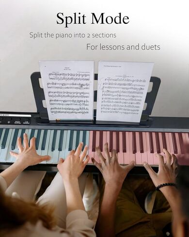 Longeye Piano Keyboard 88 Keys Compact Digital Piano for Beginners with Full Size Semi Weighted Keys, Sustain Pedal, Headphones, Carrying Case (88 Key With Stand, Black) in Saudi Arabia