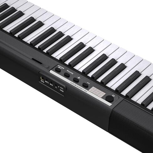 Longeye Piano Keyboard 88 Keys Compact Digital Piano for Beginners with Full Size Semi Weighted Keys, Sustain Pedal, Headphones, Carrying Case (88 Key With Stand, Black) in Saudi Arabia