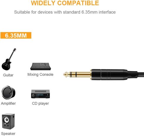 كابل الكابلات 1/4 '' trs ، 50 قدمًا 1/4 بوصة إلى 1/4 بوصة in Kuwait