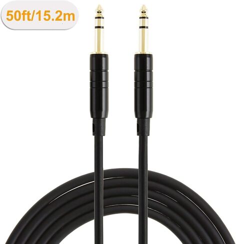 كابل الكابلات 1/4 '' trs ، 50 قدمًا 1/4 بوصة إلى 1/4 بوصة in Kuwait