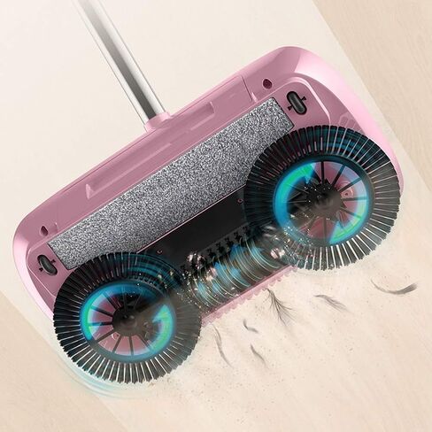 Carpet Sweeper, Household Hand Push Sweeper Mini Hand Push Sweeper Mop Carpet Broom Dustpan for Homes Dormitories Apartments Hotels Office Buildings (Pink) in Saudi Arabia