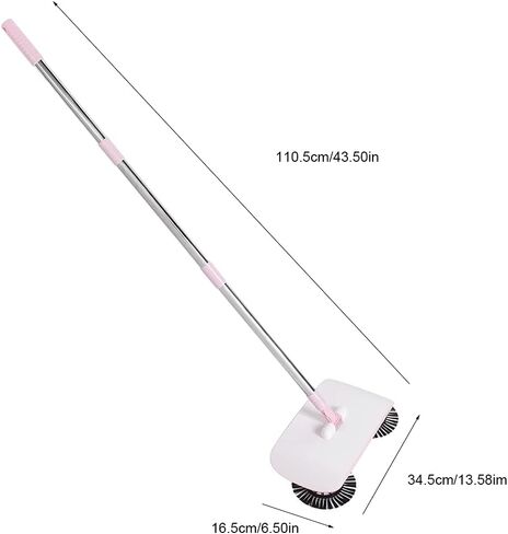 Carpet Sweeper, Household Hand Push Sweeper Mini Hand Push Sweeper Mop Carpet Broom Dustpan for Homes Dormitories Apartments Hotels Office Buildings (Pink) in Saudi Arabia