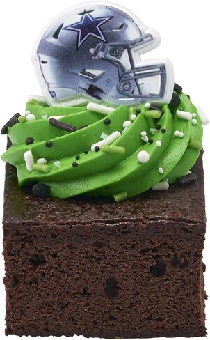 Decopac NFL Chicago Bears Rings ، 24 زينة لكب كيك كرة القدم ، حلقات كرة قدم مرخصة رسميًا ، أغطية طعام آمنة للأطعمة - 24 حزمة in Kuwait