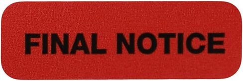 Final Notice Medical Healthcare Labels, 0.5 x 1.5 Inch Rectangle, 500 Total Labels in Kuwait