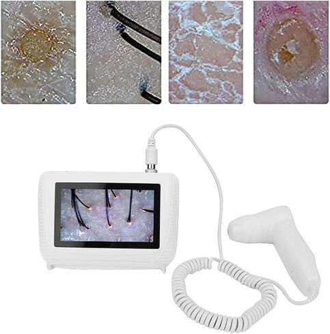 محلل فروة فروة الرأس الجلد ، محلل شعر تشخيص الجلد القابل لإعادة الشحن مع شاشة LCD 5 بوصة ، 50x 200x HD ، وظيفة إطار التجميد لصالون التجميل ، صالون الشعر in Saudi Arabia