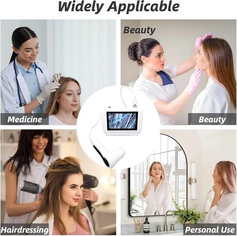 محلل فروة فروة الرأس الجلد ، محلل شعر تشخيص الجلد القابل لإعادة الشحن مع شاشة LCD 5 بوصة ، 50x 200x HD ، وظيفة إطار التجميد لصالون التجميل ، صالون الشعر in Saudi Arabia