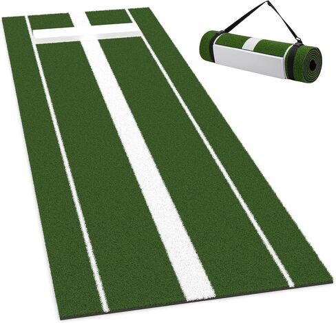 10 x 3 FT Softball Pitching Mat, Pitching Mat with Non-Slip Backing, High Density Anti-Fade Turf, Softball Pitching Mound for Indoor & Outdoor Use, Green/Clay in Saudi Arabia