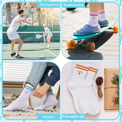 Jspupifip Funny Crew Socks for Women Men ، 3 زوجًا من الأطعمة القطنية اللطيفة وجورب المشروبات مع نمط Aperol Spritz in Kuwait