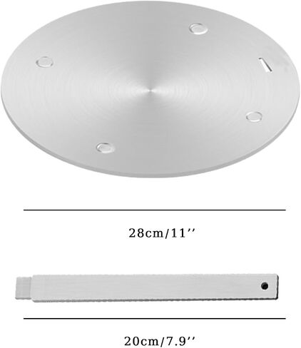 11Inch Heat Diffuser Plates for Gas Electric Stoves, Flygragon Stainless Steel Cooking Induction Adapter Plate for Glass Cooktop, Detachable Handle Induction Cooktop Converter Plate in Saudi Arabia